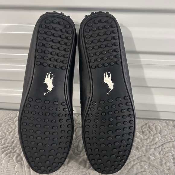 Polo Ralph Lauren Men Leather Canvas woodley Driving Loafers Slip On Shoes